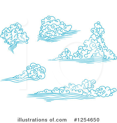 Royalty-Free (RF) Cloud Clipart Illustration by Vector Tradition SM - Stock Sample #1254650