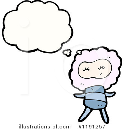 Royalty-Free (RF) Cloud Person Clipart Illustration by lineartestpilot - Stock Sample #1191257