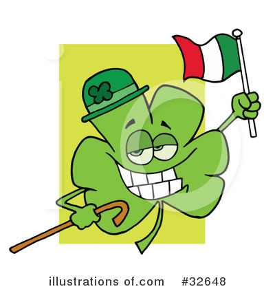 Royalty-Free (RF) Clover Clipart Illustration by Hit Toon - Stock Sample #32648