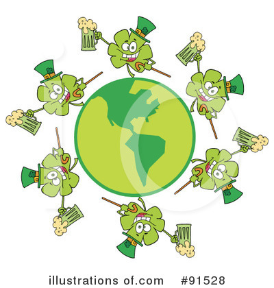 Royalty-Free (RF) Clover Clipart Illustration by Hit Toon - Stock Sample #91528