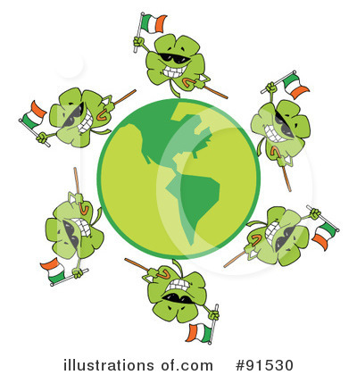 Royalty-Free (RF) Clover Clipart Illustration by Hit Toon - Stock Sample #91530