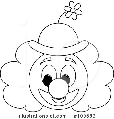 Clown Face Clipart #100583 by Pams Clipart