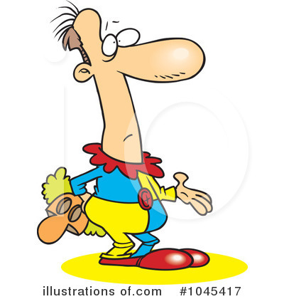 Royalty-Free (RF) Clown Clipart Illustration by toonaday - Stock Sample #1045417