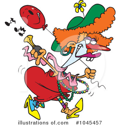 Royalty-Free (RF) Clown Clipart Illustration by toonaday - Stock Sample #1045457