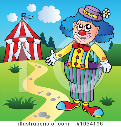 Royalty-Free (RF) Clown Clipart Illustration by visekart - Stock Sample #1054196