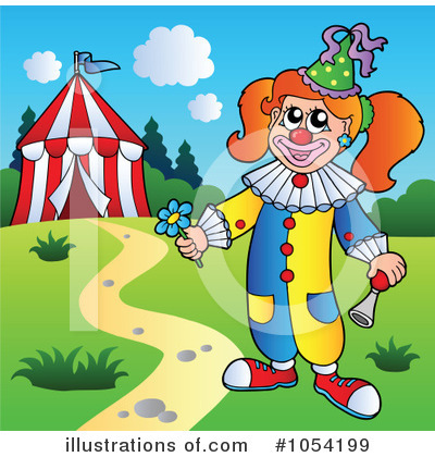 Royalty-Free (RF) Clown Clipart Illustration by visekart - Stock Sample #1054199