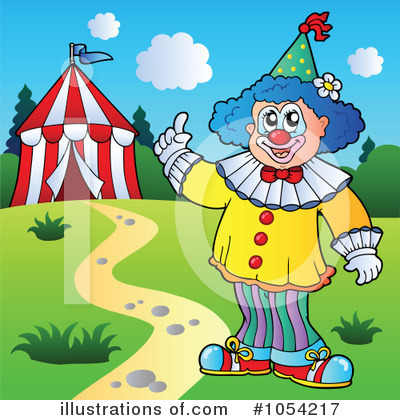 Royalty-Free (RF) Clown Clipart Illustration by visekart - Stock Sample #1054217