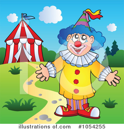Royalty-Free (RF) Clown Clipart Illustration by visekart - Stock Sample #1054255