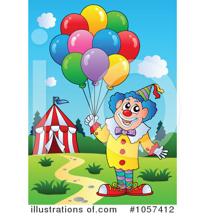 Royalty-Free (RF) Clown Clipart Illustration by visekart - Stock Sample #1057412