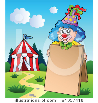 Royalty-Free (RF) Clown Clipart Illustration by visekart - Stock Sample #1057416