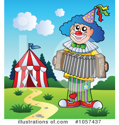 Royalty-Free (RF) Clown Clipart Illustration by visekart - Stock Sample #1057437