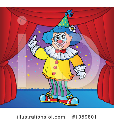 Royalty-Free (RF) Clown Clipart Illustration by visekart - Stock Sample #1059801