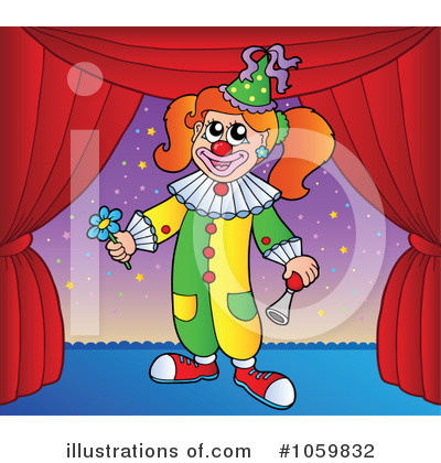 Royalty-Free (RF) Clown Clipart Illustration by visekart - Stock Sample #1059832