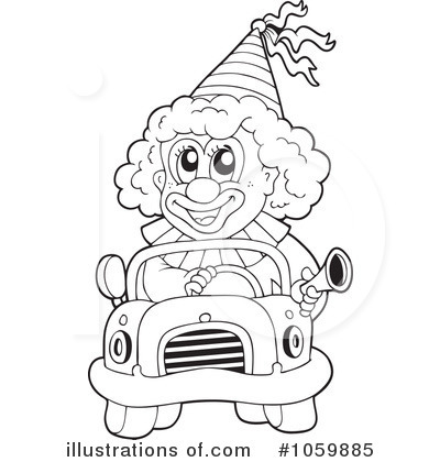 Royalty-Free (RF) Clown Clipart Illustration by visekart - Stock Sample #1059885