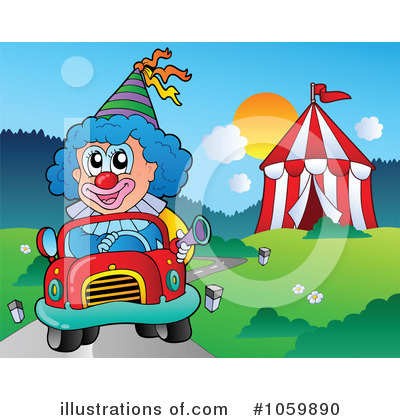 Royalty-Free (RF) Clown Clipart Illustration by visekart - Stock Sample #1059890