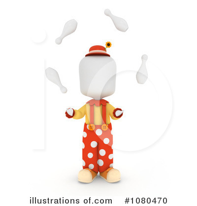 Royalty-Free (RF) Clown Clipart Illustration by BNP Design Studio - Stock Sample #1080470