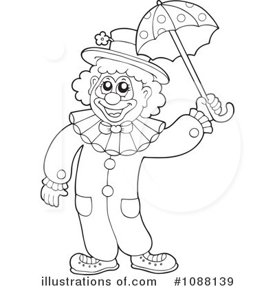 Royalty-Free (RF) Clown Clipart Illustration by visekart - Stock Sample #1088139