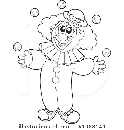 Royalty-Free (RF) Clown Clipart Illustration by visekart - Stock Sample #1088140