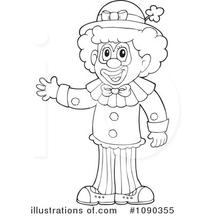 Royalty-Free (RF) Clown Clipart Illustration by visekart - Stock Sample #1090355