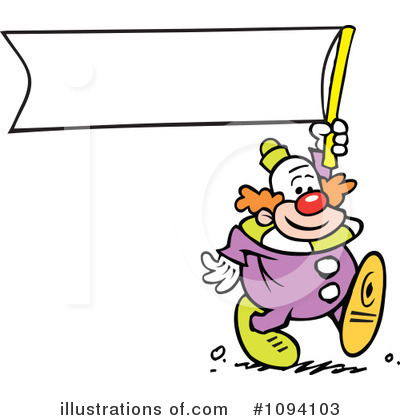 Royalty-Free (RF) Clown Clipart Illustration by Johnny Sajem - Stock Sample #1094103