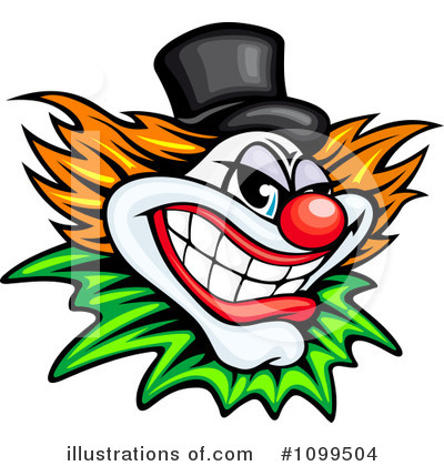 Royalty-Free (RF) Clown Clipart Illustration by Vector Tradition SM - Stock Sample #1099504