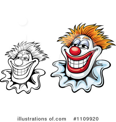 Clown Face Clipart #1109920 by Vector Tradition SM