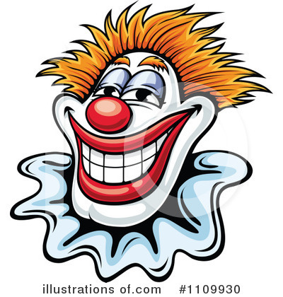 Clown Face Clipart #1109930 by Vector Tradition SM