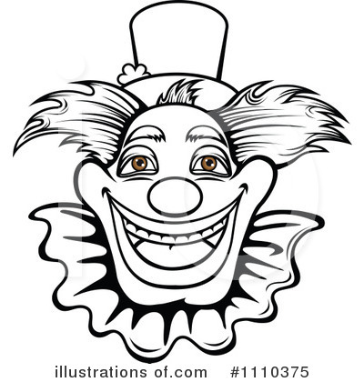 Clown Face Clipart #1110375 by Vector Tradition SM