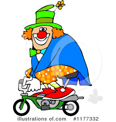 Royalty-Free (RF) Clown Clipart Illustration by djart - Stock Sample #1177332