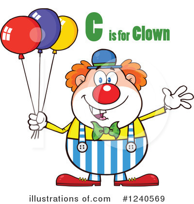 Clown Clipart #1240569 by Hit Toon