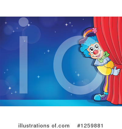 Royalty-Free (RF) Clown Clipart Illustration by visekart - Stock Sample #1259881