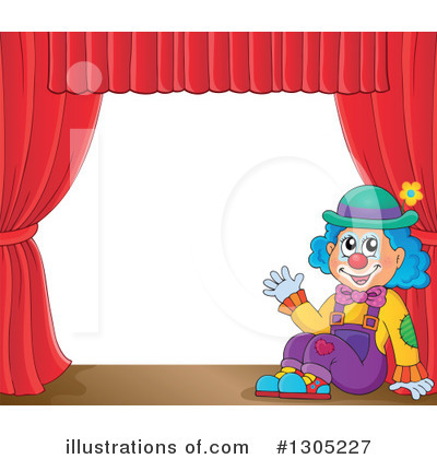 Royalty-Free (RF) Clown Clipart Illustration by visekart - Stock Sample #1305227