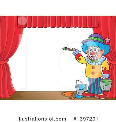 Royalty-Free (RF) Clown Clipart Illustration by visekart - Stock Sample #1397291
