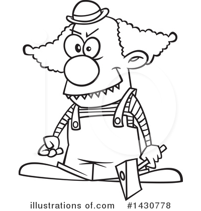 Royalty-Free (RF) Clown Clipart Illustration by toonaday - Stock Sample #1430778