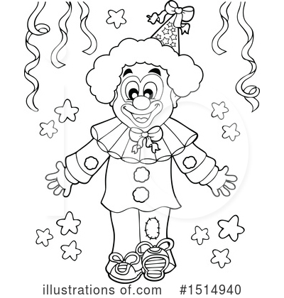 Royalty-Free (RF) Clown Clipart Illustration by visekart - Stock Sample #1514940
