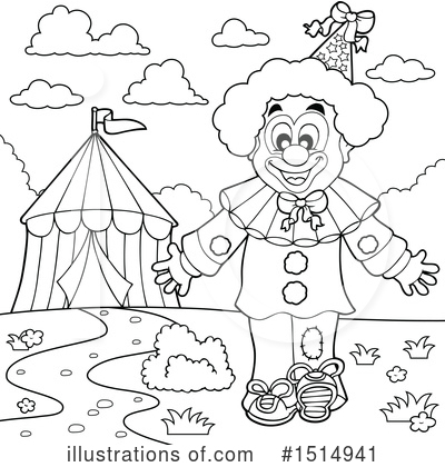 Royalty-Free (RF) Clown Clipart Illustration by visekart - Stock Sample #1514941
