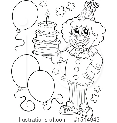 Royalty-Free (RF) Clown Clipart Illustration by visekart - Stock Sample #1514943