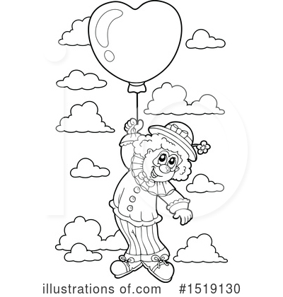 Royalty-Free (RF) Clown Clipart Illustration by visekart - Stock Sample #1519130