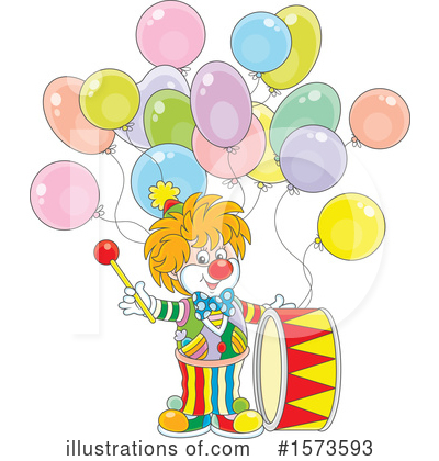 Royalty-Free (RF) Clown Clipart Illustration by Alex Bannykh - Stock Sample #1573593