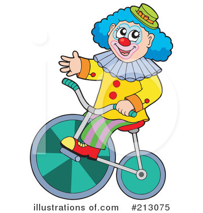 Royalty-Free (RF) Clown Clipart Illustration by visekart - Stock Sample #213075