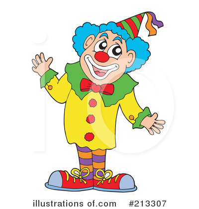 Royalty-Free (RF) Clown Clipart Illustration by visekart - Stock Sample #213307