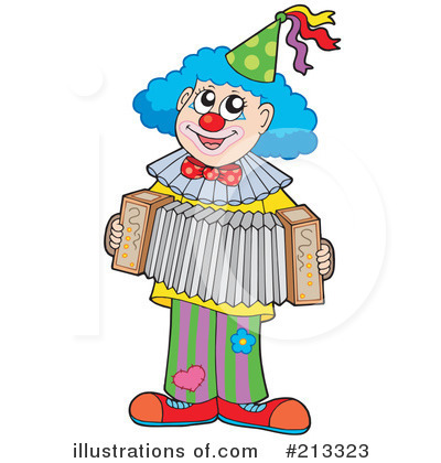 Royalty-Free (RF) Clown Clipart Illustration by visekart - Stock Sample #213323