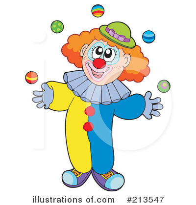 Royalty-Free (RF) Clown Clipart Illustration by visekart - Stock Sample #213547