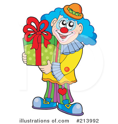 Royalty-Free (RF) Clown Clipart Illustration by visekart - Stock Sample #213992