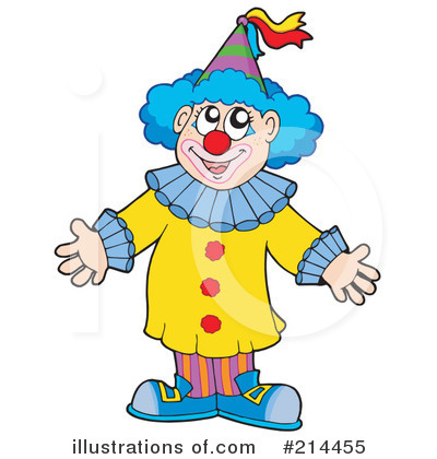 Royalty-Free (RF) Clown Clipart Illustration by visekart - Stock Sample #214455