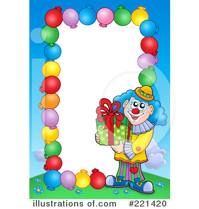Royalty-Free (RF) Clown Clipart Illustration by visekart - Stock Sample #221420