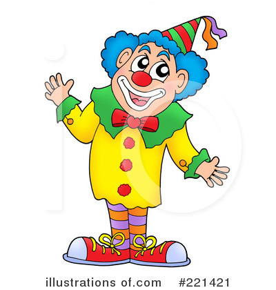 Royalty-Free (RF) Clown Clipart Illustration by visekart - Stock Sample #221421