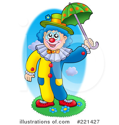 Royalty-Free (RF) Clown Clipart Illustration by visekart - Stock Sample #221427