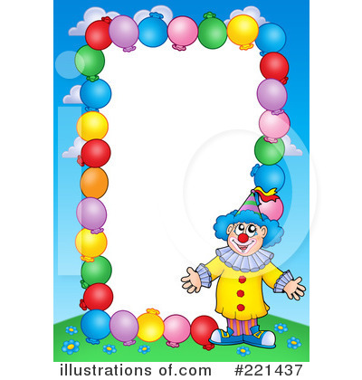 Royalty-Free (RF) Clown Clipart Illustration by visekart - Stock Sample #221437