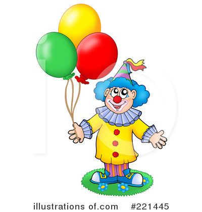 Royalty-Free (RF) Clown Clipart Illustration by visekart - Stock Sample #221445